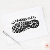 50 Friggin Miles Ultra Running Tread Rechthoekige Sticker (Envelop)