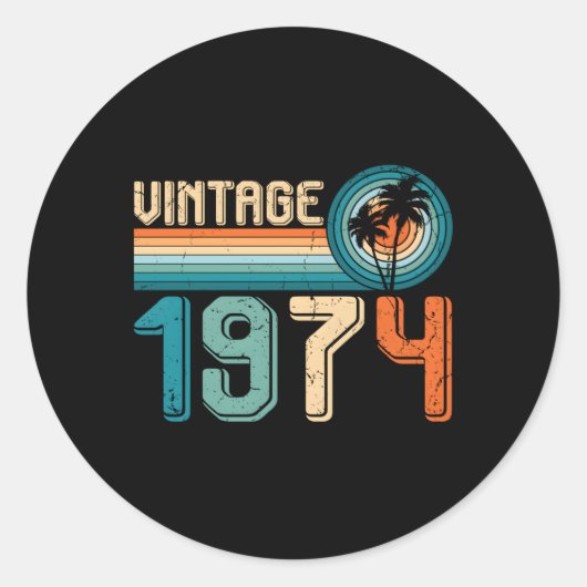 50 Geboren in 1974 50e Ronde Sticker (Voorkant)