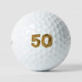 50 Gepilde Gold-nummers Golfballen (Voorkant)