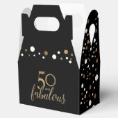 50 & geweldige Birthday box Gold Confetti Bedankdoosjes (Geopend)