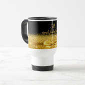 50 geweldige verjaardags zwarte gouden elegante na reisbeker (Voorkant links)