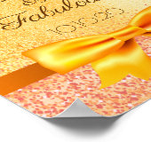 50 geweldige verjaardagsfeestjes gouden boog welko poster (Hoek)