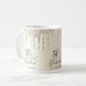 50 Glitter Champagne Gold Coffee, verbluffend uitg Koffiemok (Voorkant links)