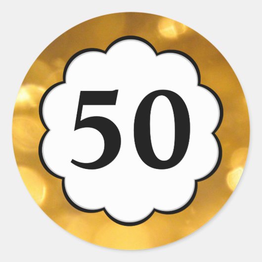 50 - Golden Numbers Sticker (Voorkant)