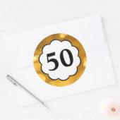 50 - Golden Numbers Sticker (Envelop)