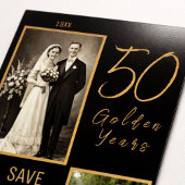 50 Golden Years Bewaar de datum Dunne Magnetische  Magnetische Uitnodiging