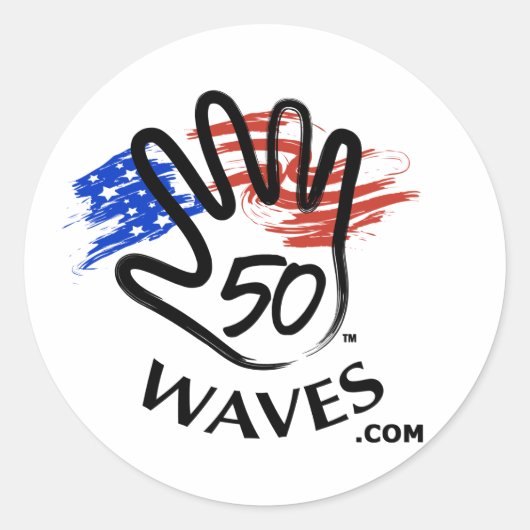 50 golven Sticker (Voorkant)