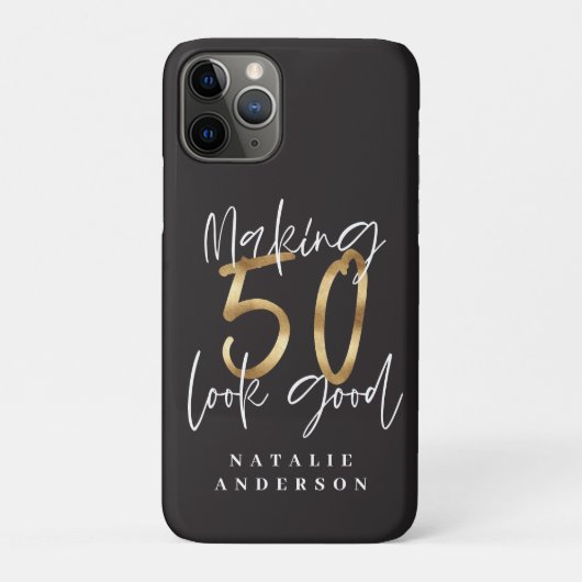 50 goud maken voor een goede verjaardagsviering Case-Mate iPhone case (Achterkant)