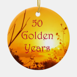 50 Gouden Jaren aanpassen met uw foto Keramisch Ornament
