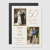 50 gouden jaren redden de datum ivoor magnetische  magnetische uitnodiging (Voorkant / Achterkant)