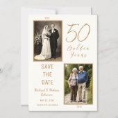 50 gouden jaren redden de datum ivoor magnetische  magnetische uitnodiging (Voorkant)