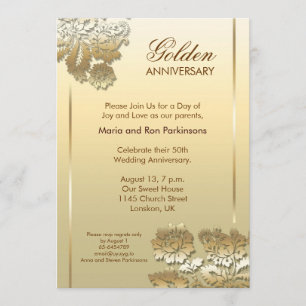 50 gouden jubileum uitnodiging