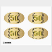 50 gouden zegels en Stickers (Vel)