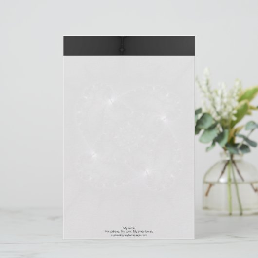 50 grijze schaduwen - fractale kunst briefpapier (Staand voorkant)