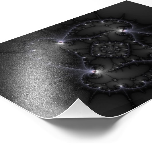 50 grijze schaduwen - fractale kunst foto afdruk (Hoek)