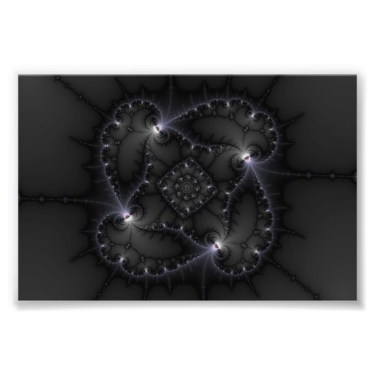 50 grijze schaduwen - fractale kunst foto afdruk (Voorkant)