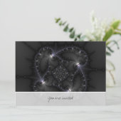 50 grijze schaduwen - fractale kunst kaart (Staand voorkant)