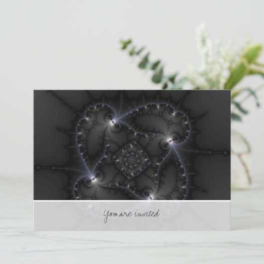 50 grijze schaduwen - fractale kunst kaart (Staand voorkant)