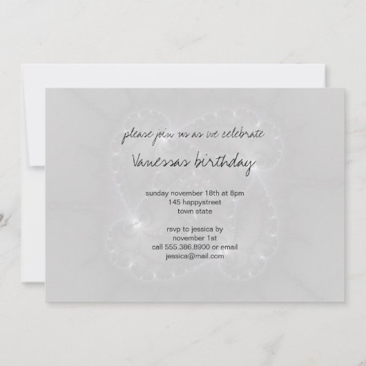 50 grijze schaduwen - fractale kunst kaart (Achterkant)