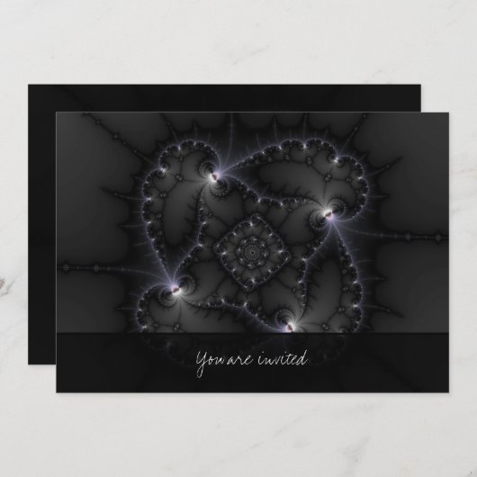 50 grijze schaduwen - fractale kunst kaart (Voorkant / Achterkant)