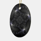 50 grijze schaduwen - fractale kunst keramisch ornament (Links)