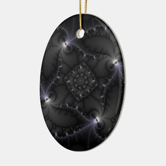 50 grijze schaduwen - fractale kunst keramisch ornament (Links)