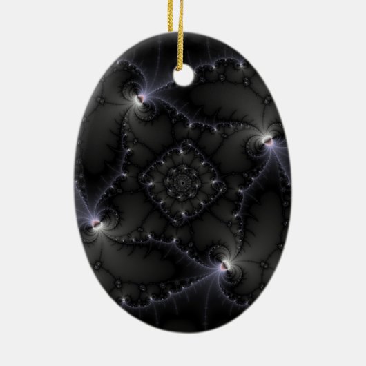 50 grijze schaduwen - fractale kunst keramisch ornament (Achterkant)