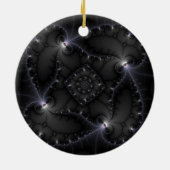 50 grijze schaduwen - fractale kunst keramisch ornament (Achterkant)