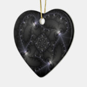 50 grijze schaduwen - fractale kunst keramisch ornament (Links)