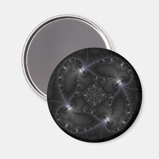 50 grijze schaduwen - fractale kunst magneet (Voorkant / Achterkant)