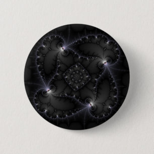 50 grijze schaduwen - fractale kunst ronde button 5,7 cm