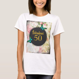 50 groene vlinders op  collage t-shirt
