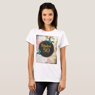 50 groene vlinders op  collage t-shirt