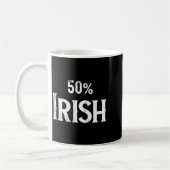50% Half Irish Shirt, St Patricks Day  Koffiemok (Links)