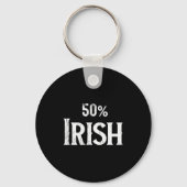 50% Half Irish Shirt, St Patricks Day Sleutelhanger (Voorkant)