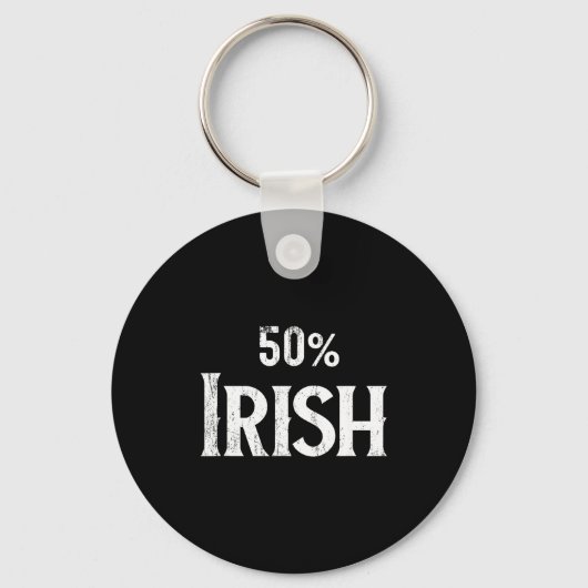 50% Half Irish Shirt, St Patricks Day Sleutelhanger (Voorkant)