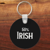 50% Half Irish Shirt, St Patricks Day Sleutelhanger (Voorkant)