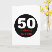 50 Halverwege tot 100 Kaart (Gele Bloem)