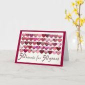 50 harten voor 50 jaar! kaart (Gele Bloem)