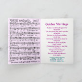 50 het Jubileum van het huwelijk met een gedicht Kaart (Binnen)