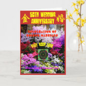 50 het Jubileum van het huwelijk met een gedicht Kaart (Gele Bloem)