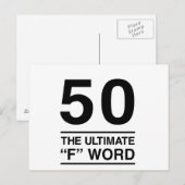 50 Het ultieme "F" woord Briefkaart (Voorkant / Achterkant)