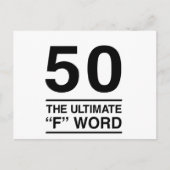 50 Het ultieme "F" woord Briefkaart (Voorkant)
