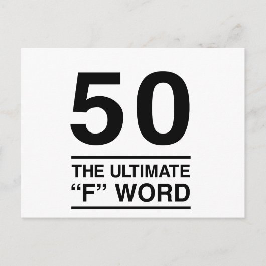 50 Het ultieme "F" woord Briefkaart (Voorkant)