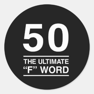 50 Het ultieme "F" woord Ronde Sticker