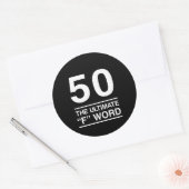 50 Het ultieme "F" woord Ronde Sticker (Envelop)