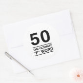 50 Het ultieme "F" woord Ronde Sticker (Envelop)