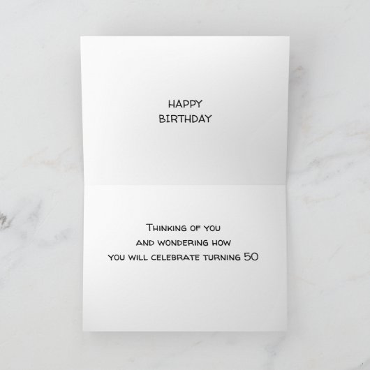 **50** HOE VOELT U DE KAART VAN DE BIRTHDAY-HUMOR (Binnen)