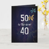 50 humor draaien kaart (Gele Bloem)