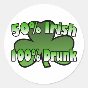 50 % Iers 100 % Drink sticker